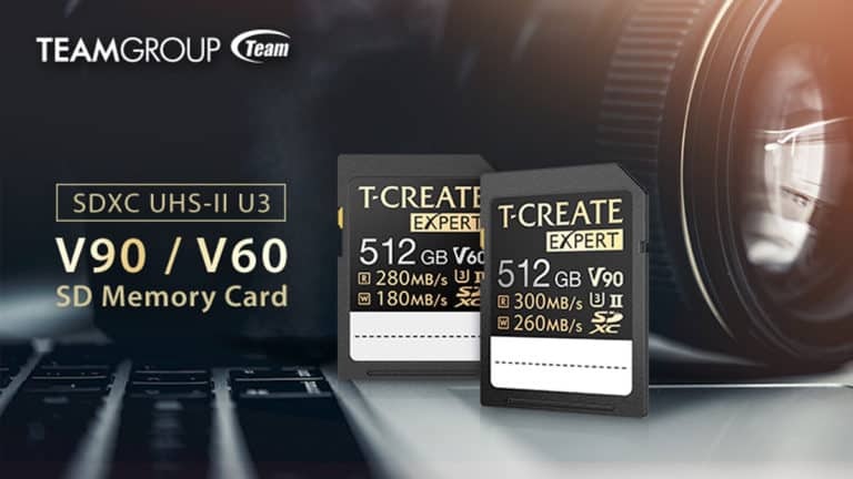 TEAMGROUP Launches T-CREATE EXPERT SDXC UHS-II U3 V90 and V60 Memory Cards