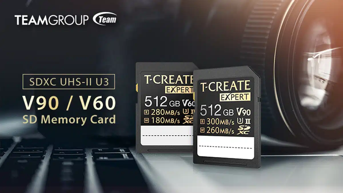 TEAMGROUP Launches TCREATE EXPERT SDXC UHSII U3 V90 and V60 Memory Cards