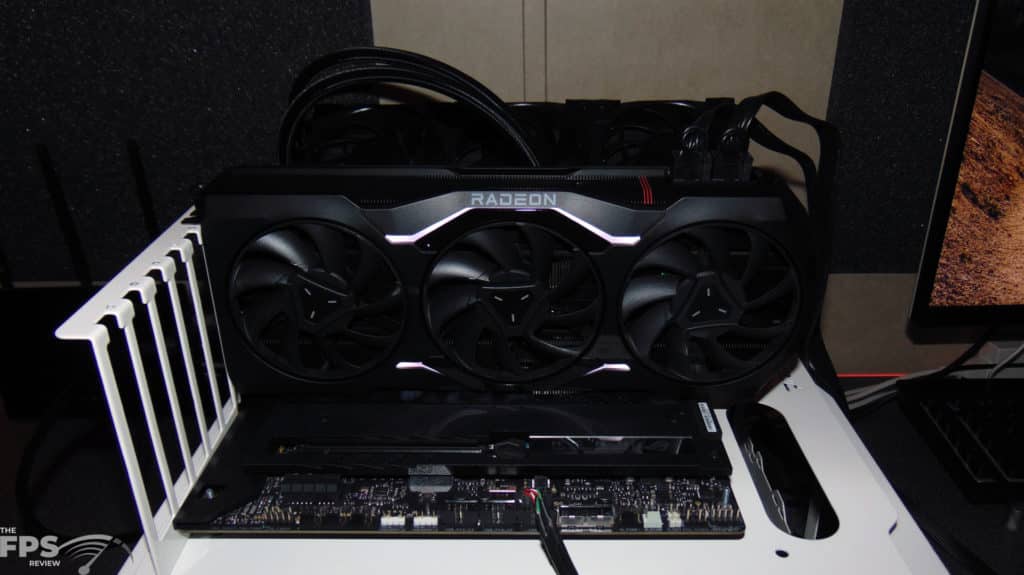 AMD Radeon RX 7900 XTX Video Card in Computer Front View
