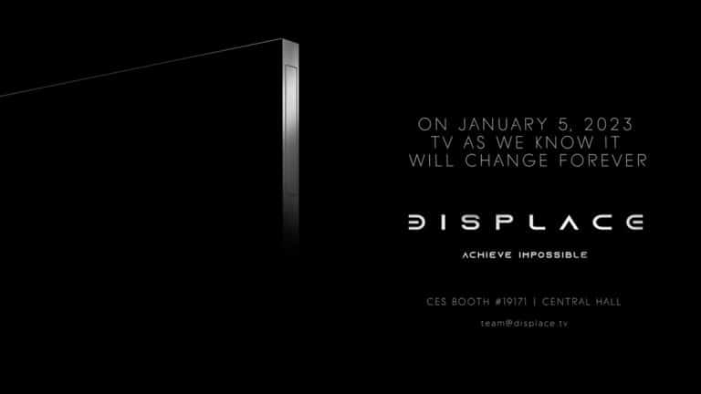 Displace to Debut World’s First Truly Wireless TV at CES 2023, Featuring AMD CPU, NVIDIA GPU, 55-Inch 4K OLED Panel, and Hot-Swappable Battery
