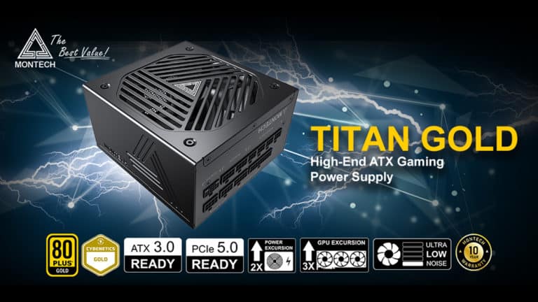 MONTECH Launches ATX 3.0 and PCIe 5.0 Ready TITAN GOLD Power Supplies