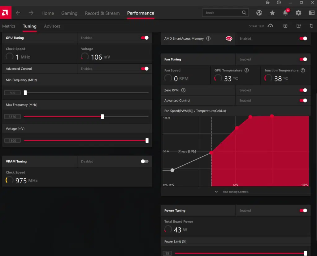 XFX Speedster Merc 310 AMD RX&()) XT Black edition: AMD software