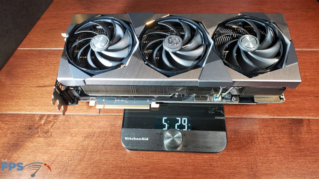 MSI GeForce RTX 4080 16GB SUPRIM X: scale weight