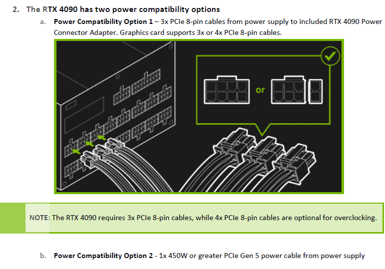 NVIDIA GeForce RTX 4090 Founders Edition Power Connector Configurations