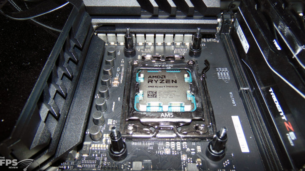 AMD Ryzen 9 7950X3D Installed in Motherboard