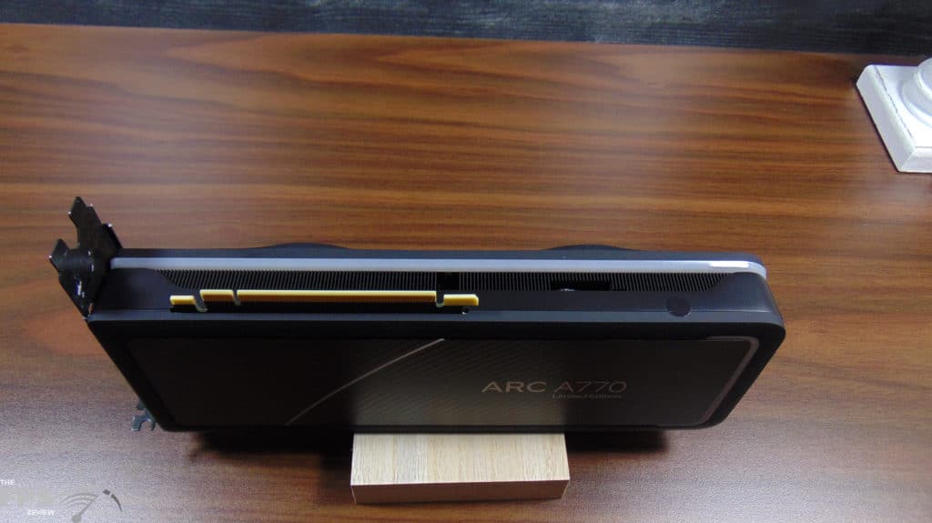Intel Arc A770 16GB Limited Edition Video Card Underneath Card