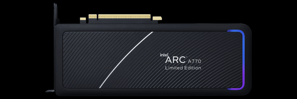 Intel Arc A770 Limited Edition Video Card Back View