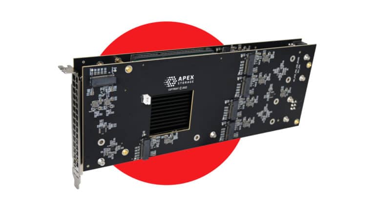 Apex Storage X21 Supports 21 PCIe 4.0 NVMe M.2 SSDs for 168 TB of Storage in a Single AIC