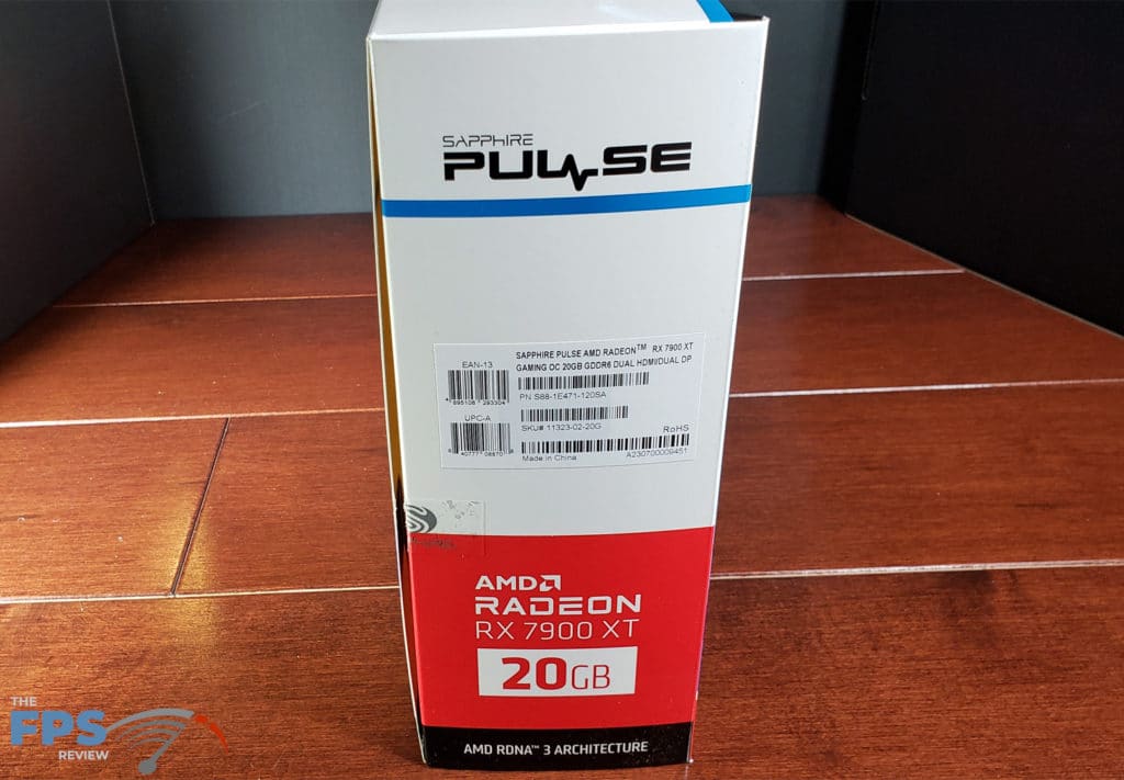 SAPPHIRE PULSE AMD Radeon RX 7900 XT: box label