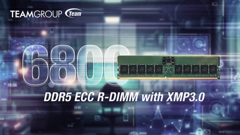 TEAMGROUP Announces New Overclocking Zenith with DDR5-6800 ECC R-DIMM Memory