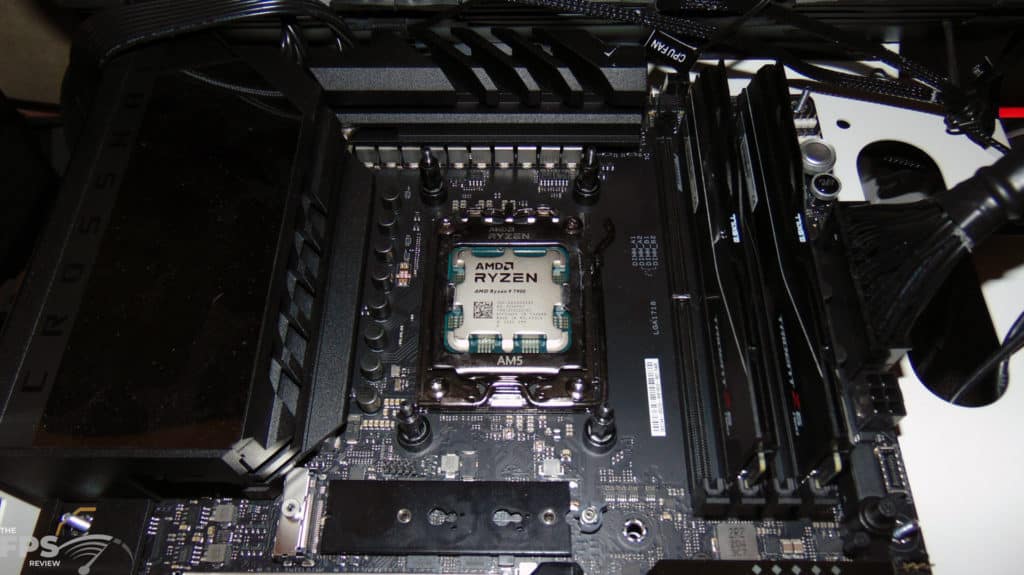 AMD Ryzen 9 7900 CPU Installed in Motherboard
