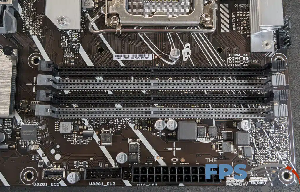 ASUS PRIME B760-PLUS D4 DIMM slots.