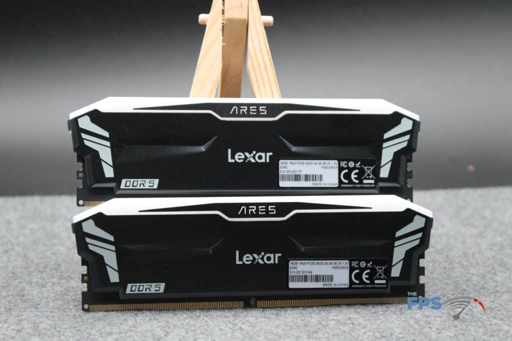 Lexar ARES RGB DDR5 32GB (2x16GB) 6000MHz Memory pair rear view