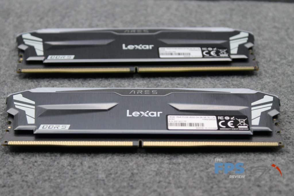 Lexar ARES RGB DDR5 32GB (2x16GB) 6000MHz Memory rear view overhead