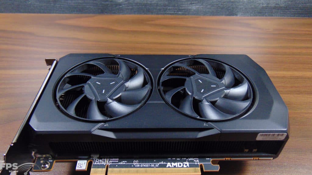 AMD Radeon RX 7600 Video Card Top Angle