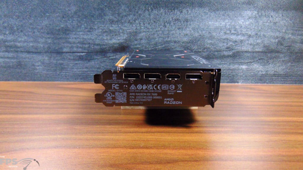 AMD Radeon RX 7600 Video Card I/O