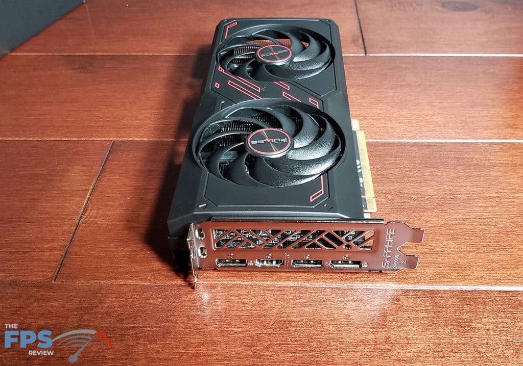 SAPPHIRE PULSE AMD Radeon RX 7600 GAMING OC Video Card: front I/O