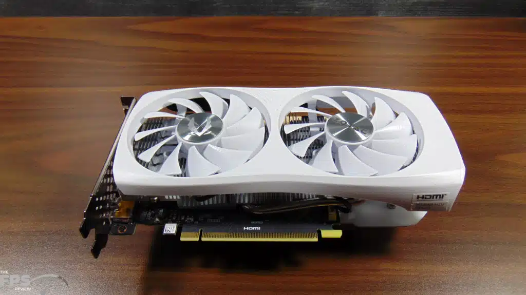 ZOTAC GAMING GeForce RTX 4060 8GB Twin Edge OC White Edition Top View