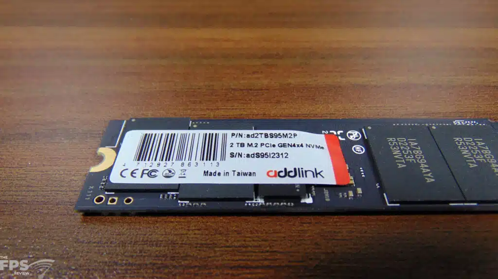 addlink S95 2TB PCIe Gen4 M.2 NVMe SSD back view