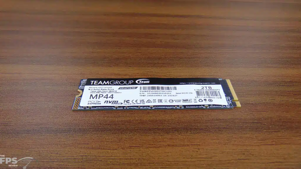 TEAMGROUP MP44 2TB PCIe Gen4 M.2 NVMe SSD Top View