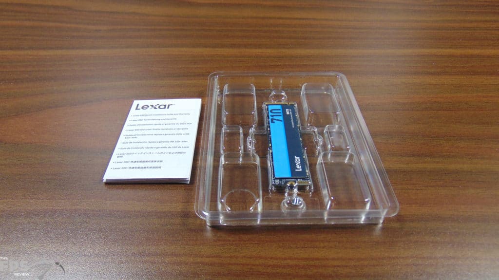 Lexar NM710 1TB PCIe Gen4 M.2 NVMe SSD Box Contents