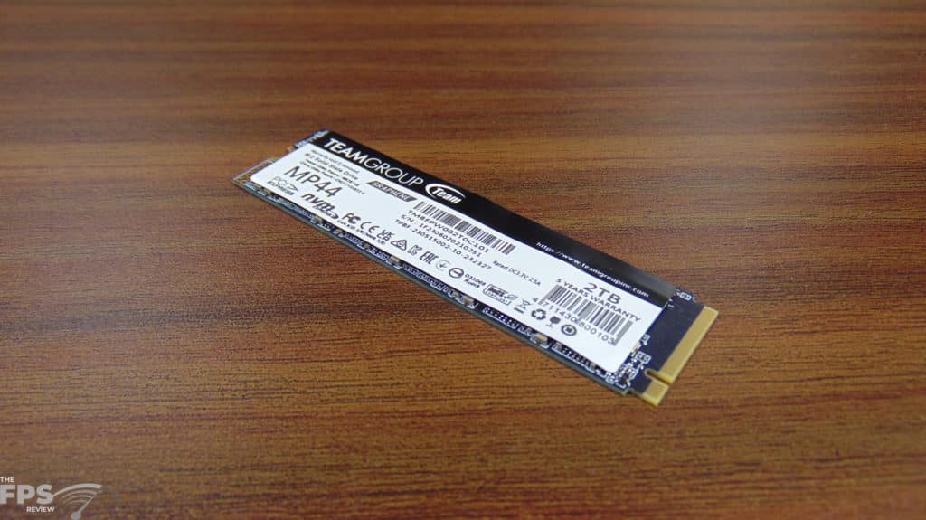 TEAMGROUP MP44 2TB PCIe Gen4 M.2 NVMe SSD Top View Angled