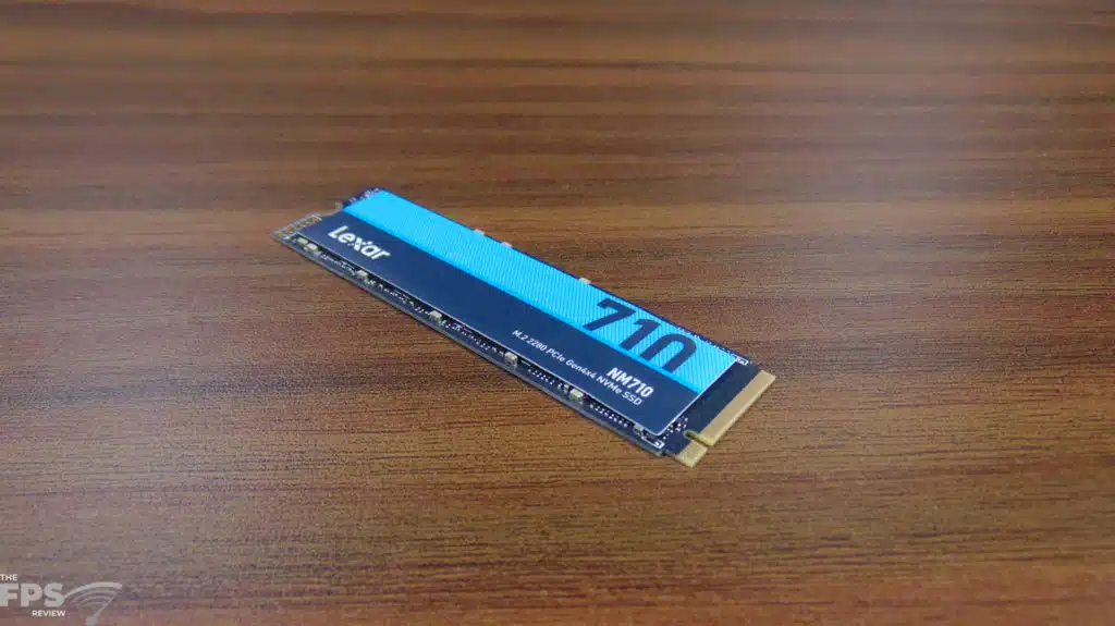 Lexar NM710 1TB PCIe Gen4 M.2 NVMe SSD Top View Angled