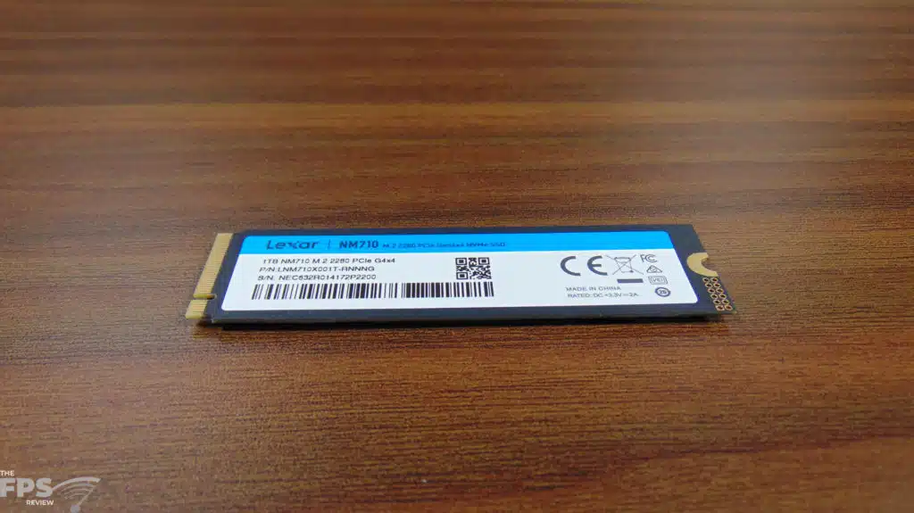 Lexar NM710 1TB PCIe Gen4 M.2 NVMe SSD Back View