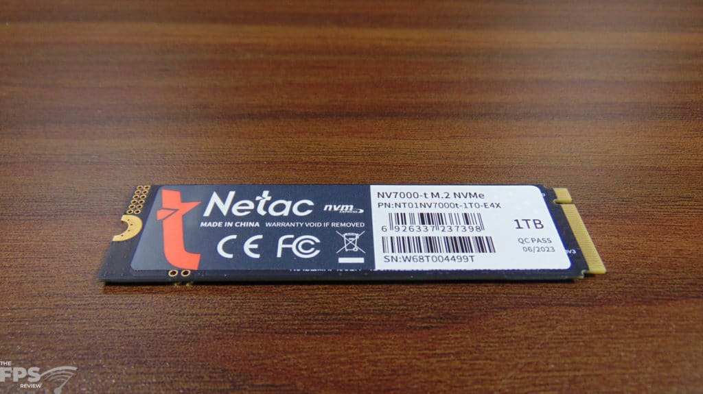 Netac NV7000-t 1TB PCIe Gen4 M.2 NVMe SSD Back View