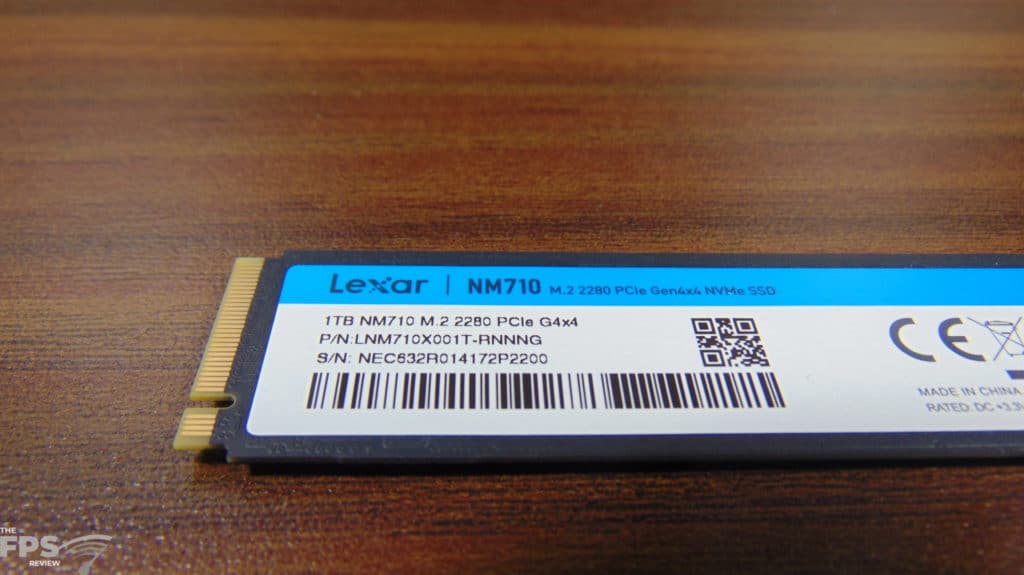 Lexar NM710 1TB PCIe Gen4 M.2 NVMe SSD Label