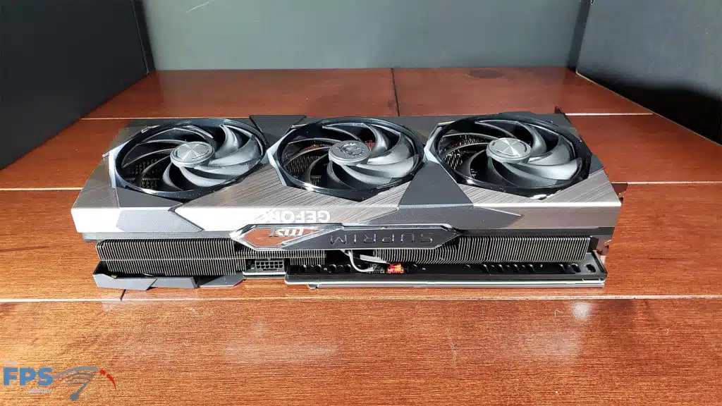 MSI GeForce RTX 4070 Ti SUPRIM X 12G: card top facing