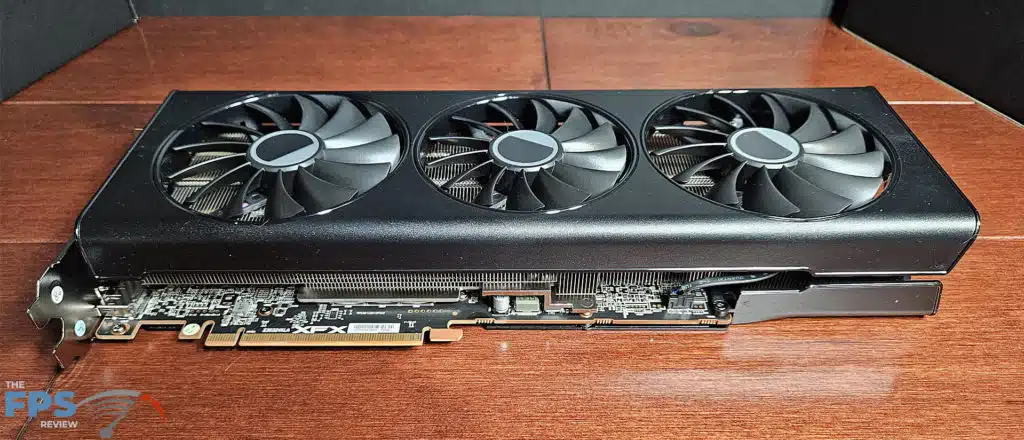 XFX SPEEDSTER QICK 319 Radeon RX 7700 XT Black card top down side