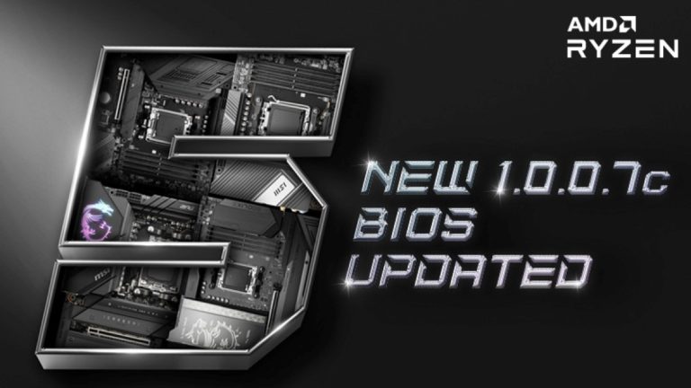 MSI AMD AGESA PI 1.0.0.7c BIOS Update Adds Support for Higher Frequency DDR5 Memory Modules & Stability Bug Fixes