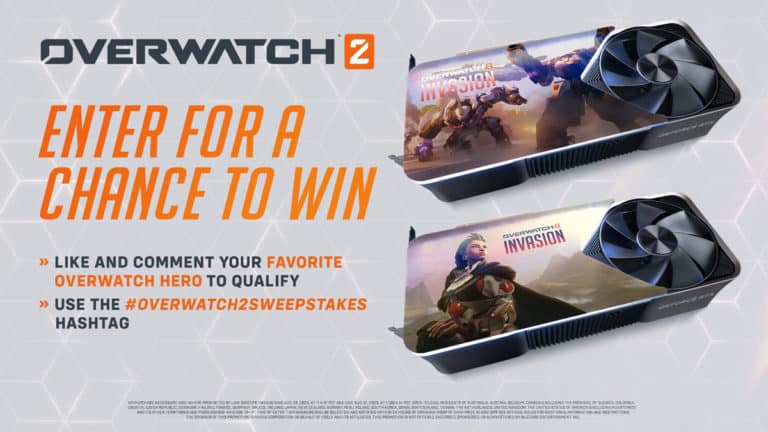 Win an NVIDIA GeForce RTX 4080 Founders Edition with Custom Overwatch 2: Invasion GPU Backplate (MSRP $1,389)