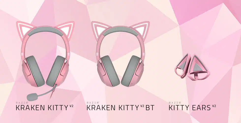 Razer Releases Kraken Kitty V2 Gaming Headsets with RGB Cat Ears in