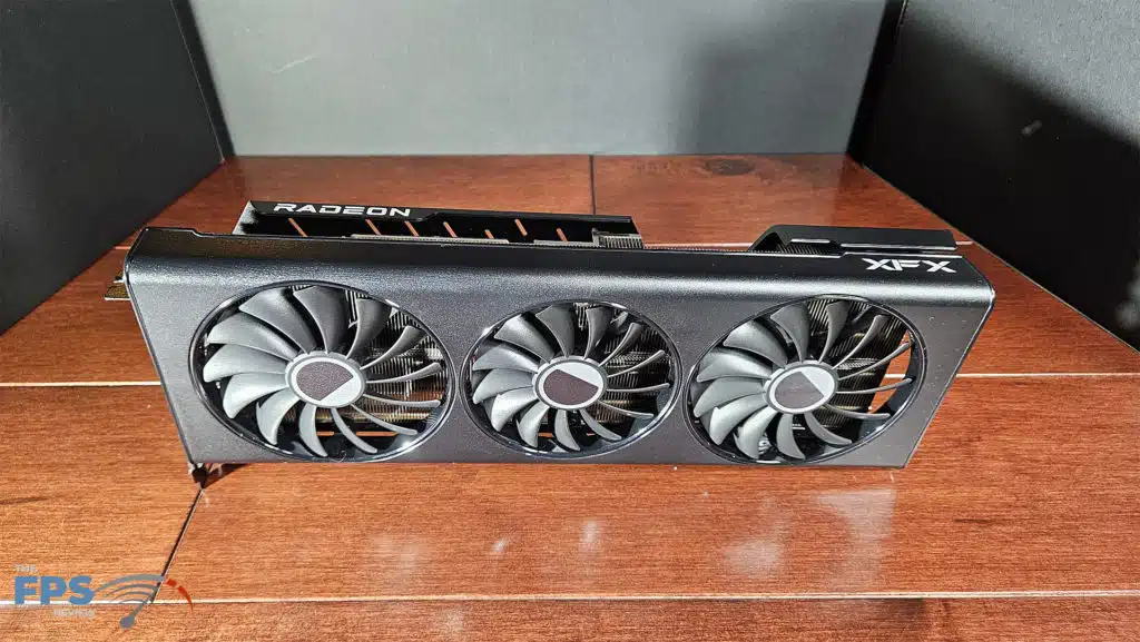 XFX SPEEDSTER QICK 319 Radeon RX 7700 XT Black card standing