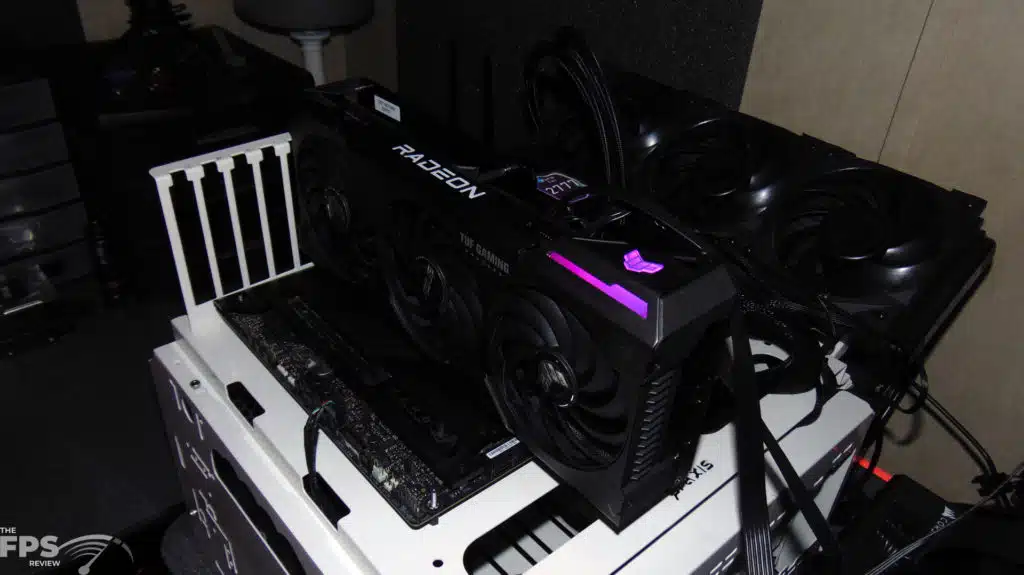 ASUS TUF Gaming Radeon RX 7800 XT OC Edition Installed in Computer RGB