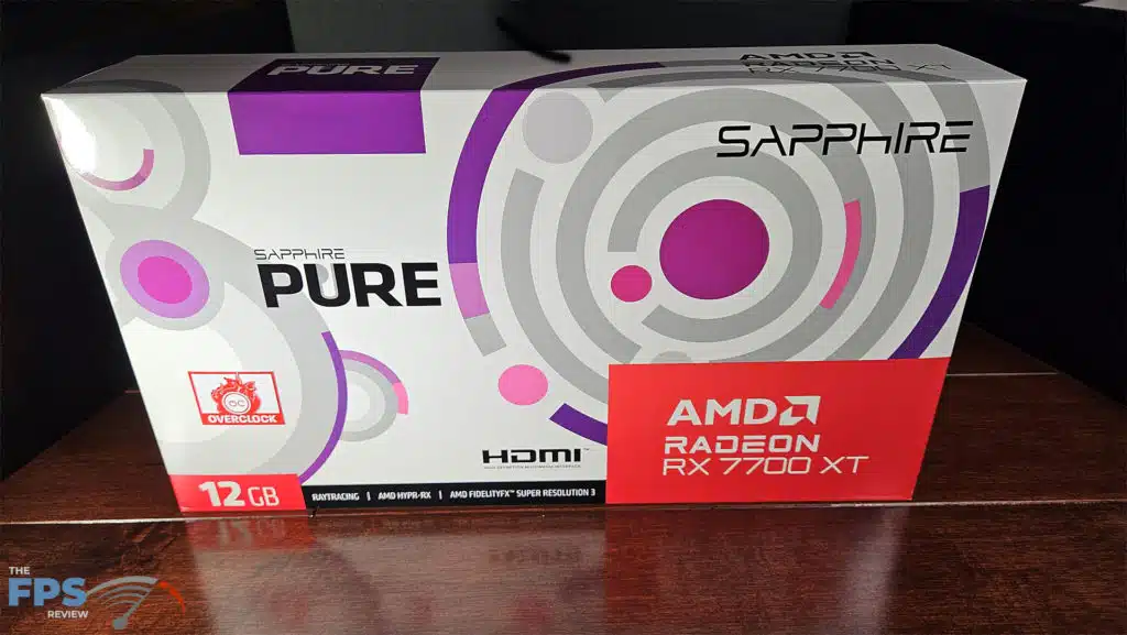 SAPPHIRE PURE Radeon RX 7700 XT Box Front