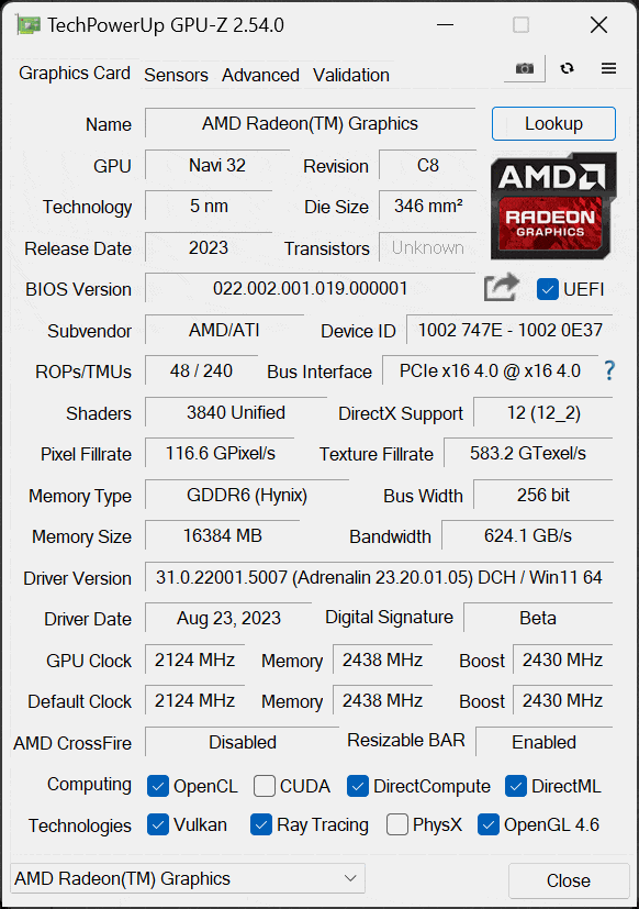 GPU-Z Screenshot