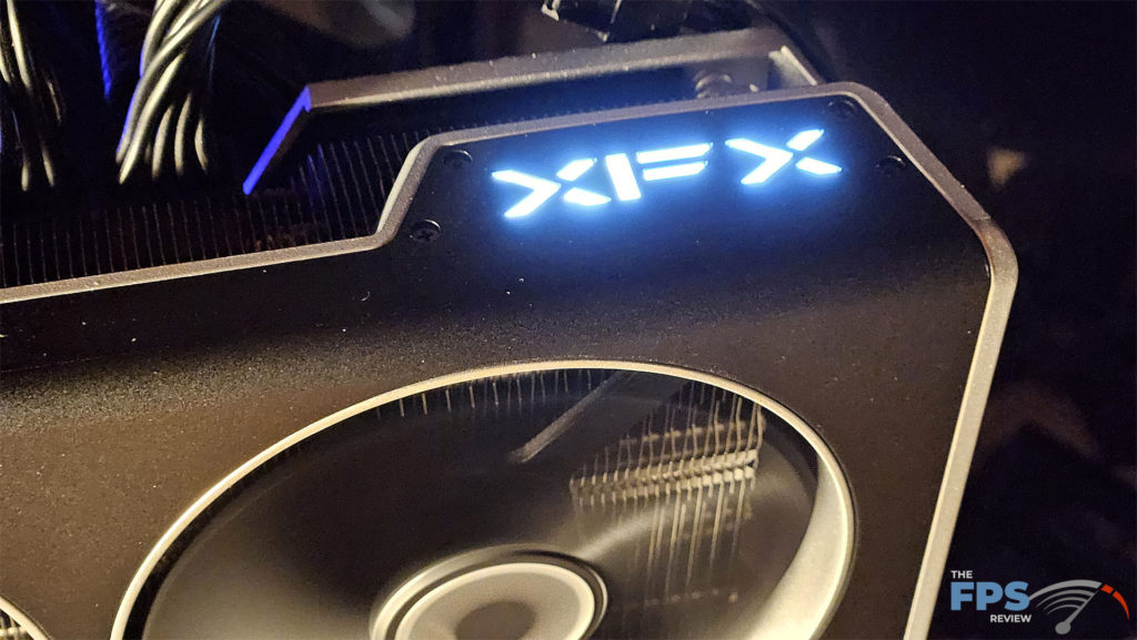 XFX SPEEDSTER MERC 319 RX 7800 XT Black: lighting