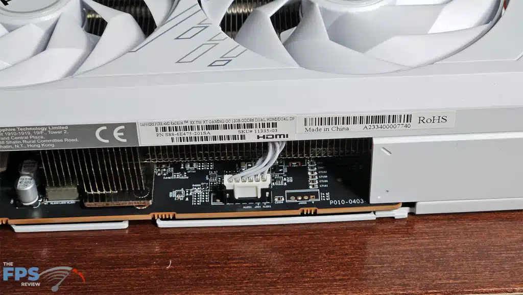 SAPPHIRE PURE Radeon RX 7700 XT GAMING OC: on card ID