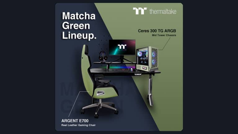 Thermaltake Releases Ceres 300 TG ARGB Mid Tower Chassis and ARGENT E700 Leather Gaming Chair in Matcha Green