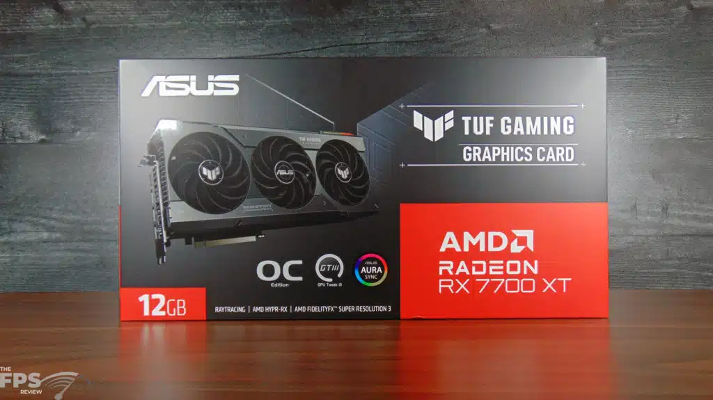 ASUS TUF Gaming Radeon RX 7700 XT OC Edition Box Front