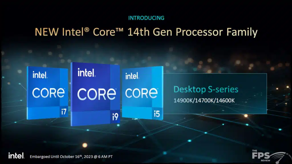 Intel Core 14th Gen Processor Family Platform Press Slides