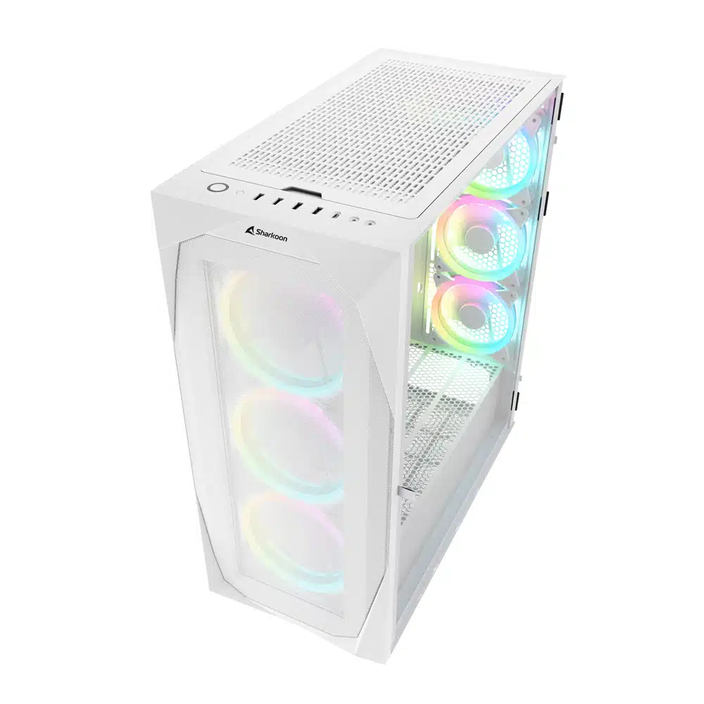 Sharkoon Announces REV300 White ATX PC Case Featuring a 90° Rotated ...