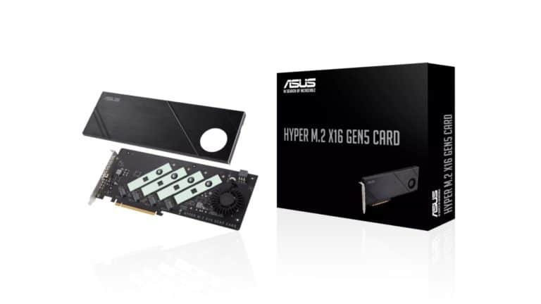 ASUS Announces Hyper M.2 SSD Gen5 x16 Expansion Card for $79 with Bandwidth Speeds up to 512 Gb/s