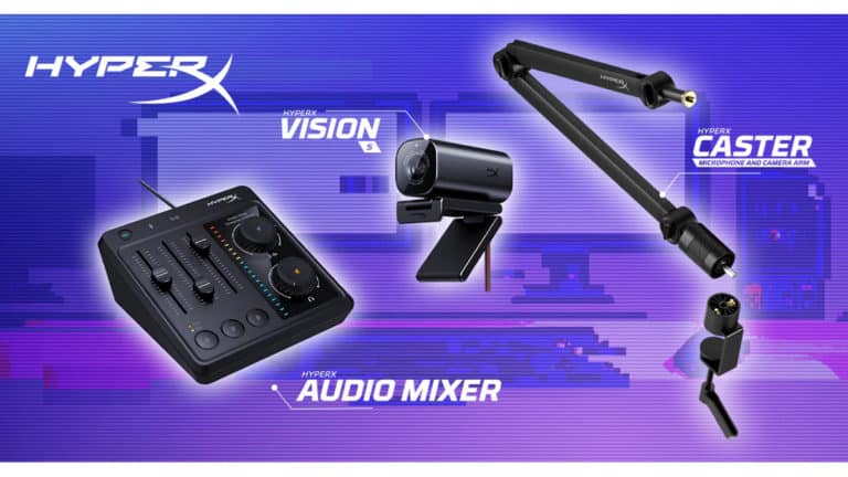 HyperX Announces Its First Webcam, Audio Mixer, and Industry’s First Spring-Loaded Mic and Camera Arm