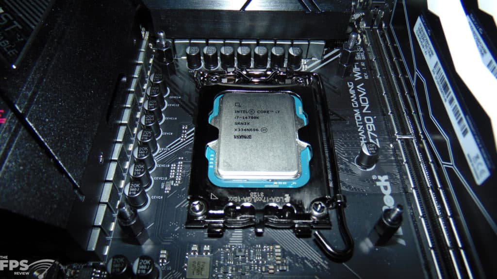 Intel Core i7-14700K CPU Installed in Motherboard Socket
