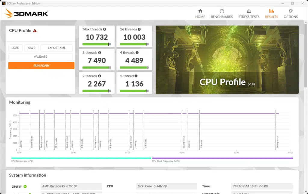 MSI MAG Z790 TOMAHAWK MAX WiFi 3DMark 10 test results.