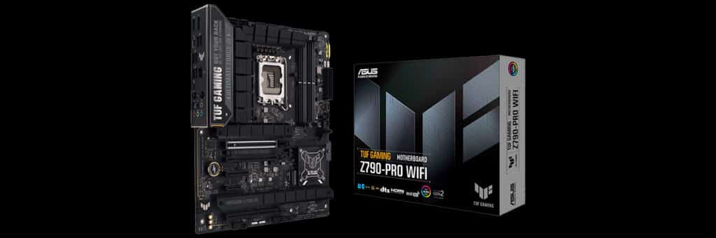 ASUS TUF GAMING Z790-PRO WiFi Motherboard and Box